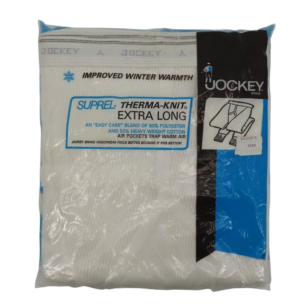 VTG Jockey Men 44 Extra Long Therma Knit Cotton Blend Base Layer Pants 1971 NEW